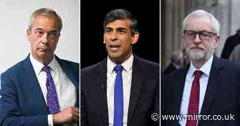 What time will Nigel Farage, Jeremy Corbyn and Rishi Sunak's seats be declared in General Election?