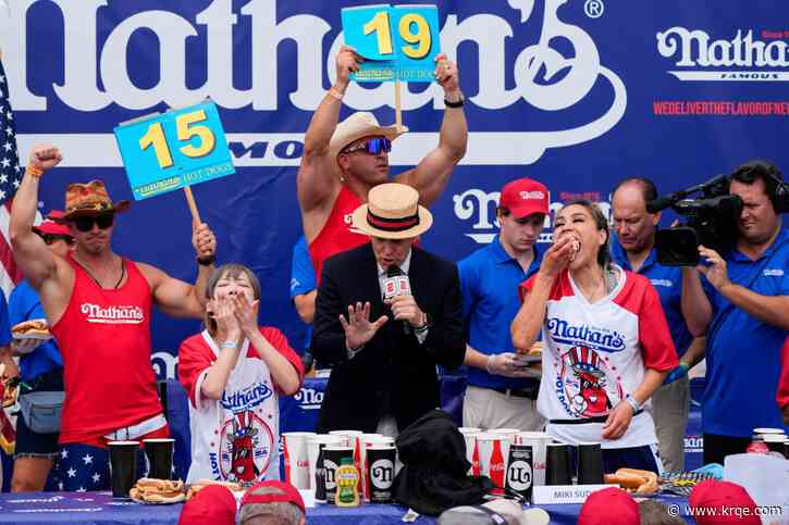 Patrick Bertoletti of Chicago wins his first men’s title at annual Nathan’s hot dog eating contest