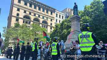 Police operation underway at pro-Palestinian encampment in Montreal