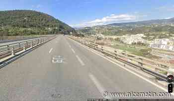 Sur ce viaduc de l’autoroute A8 à l’est de Nice, la vitesse reste limitée à 90 km/h