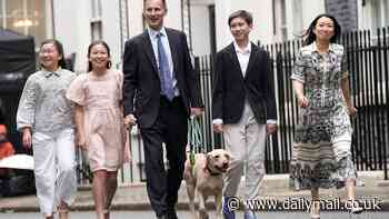 It's all change at No11 too! Jeremy Hunt, his wife and children (and their dog) move out of Downing Street before Rachel Reeves becomes Britain's first female Chancellor