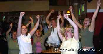 Newcastle scenes of fans watching England in the Euros in 2004