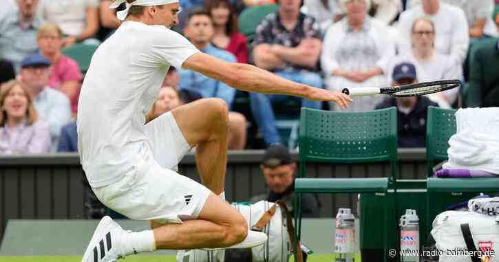 Schmerzverzerrtes Gesicht: Zverev im Wimbledon-Achtelfinale