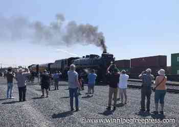 Hundreds celebrate return of historic steam locomotive