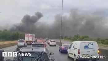 Lithium batteries likely cause of fire that shut motorway