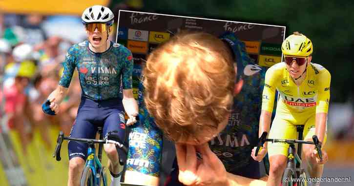 Jonas Vingegaard in tranen na verrassende ritzege in sprint-a-deux met Tadej Pogacar in Tour de France: ‘Na alles wat ik heb meegemaakt’