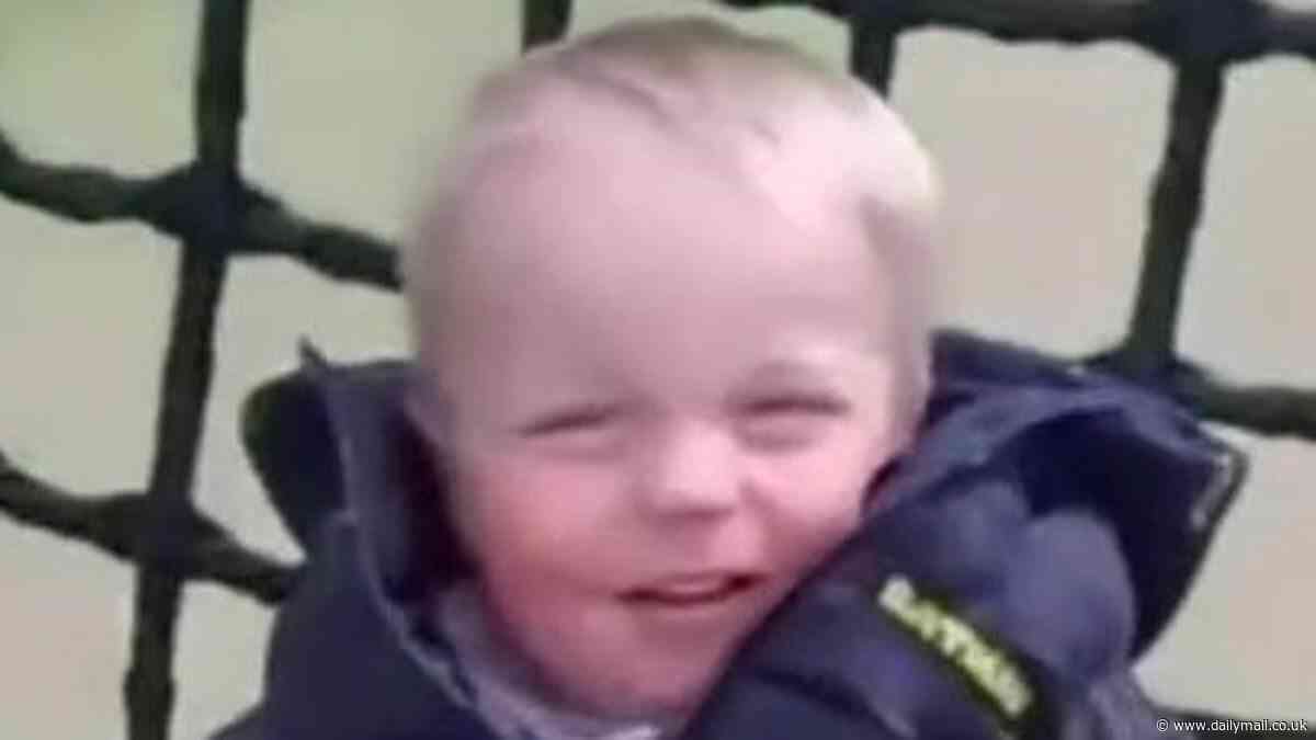 Heartbreaking video shows two-year-old boy playing happily - as his tattoo artist father is convicted of murdering him just days after he was given custody by family court