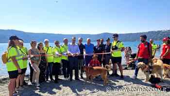 Lago Albano: cani salvamento ed acquascooter per la sicurezza dei bagnanti