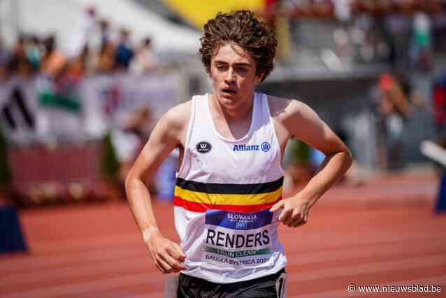 Willem Renders zesde op het EK U18