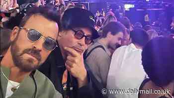 Justin Theroux takes a silly selfie with pal Robert Downey Jr. as they attend Olivia Rodrigo concert in Philadelphia