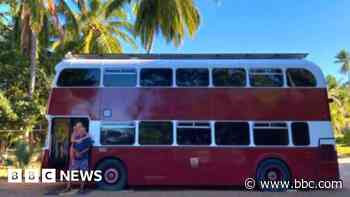 'We live aboard a Lothian Bus on an Australian beach'