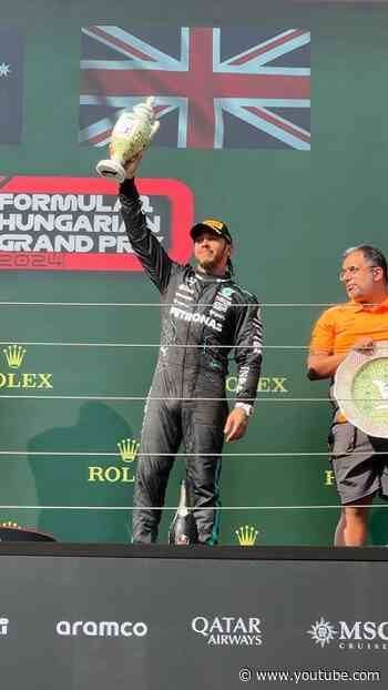 Lewis Celebrates P3 in Budapest and 200 Podiums 👏 #f1 #formula1 #mercedesamgf1