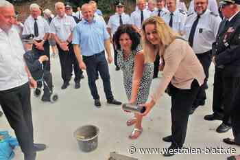 Grundsteinlegung zum neuen Feuerwehrgerätehaus in Talle im Kalletal