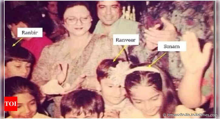 Rare childhood pic of Ranveer, Ranbir and Sonam