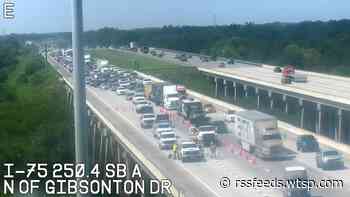 Repair work slows traffic on southbound I-75 in Riverview