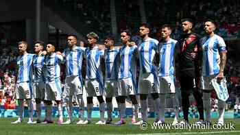 Argentina national anthem is BOOED ahead of the men's football team's first game at Paris Olympics amid Enzo Fernandez racism storm