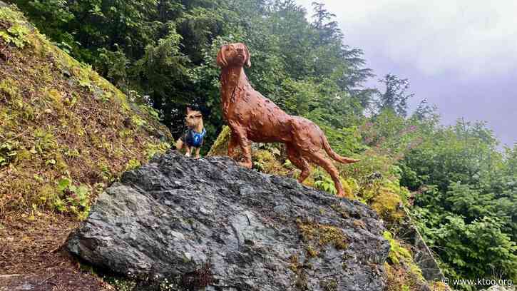 New statue at Tee Harbor commemorates mythical sole survivor of the SS Princess Sophia