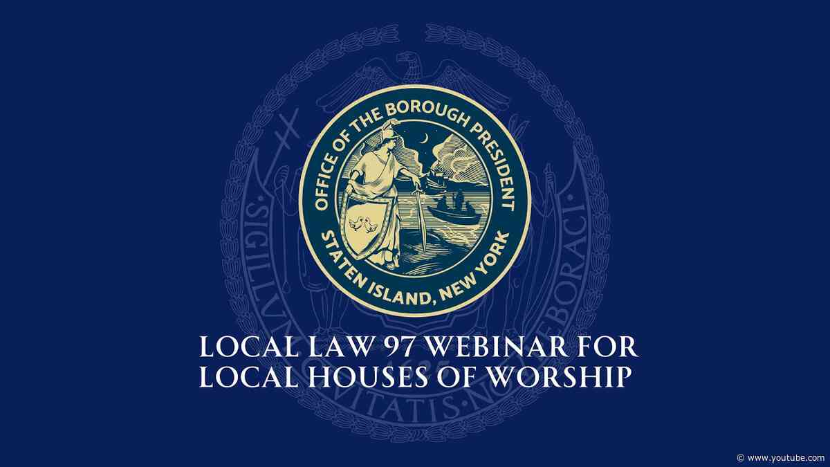 SIBPO Local Law 97 Webinar for Local Houses of Worship