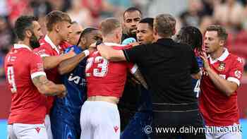 Levi Colwill and James McClean spark BRAWL just two minutes into Chelsea's 2-2 draw with League One Wrexham - with players and staff forced to rip the pair apart