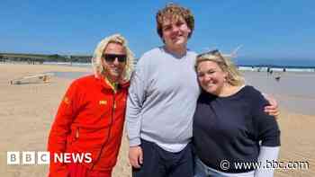 Lifeguards reunite with boy they saved from rip