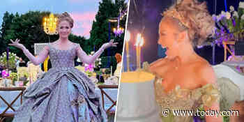 Jennifer Lopez posts video from her 'Bridgerton'-themed 55th birthday party
