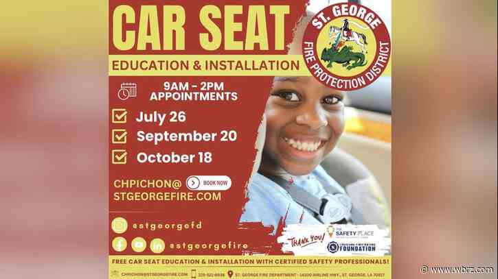 Appointments still available for SGFD car seat check-up