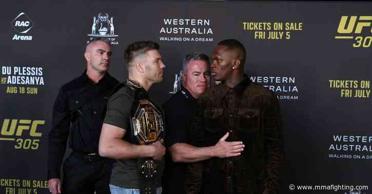 UFC 305 poster revealed featuring heated rivals Dricus du Plessis, Israel Adesanya