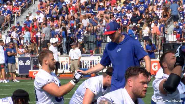 Bills celebrating their successes at training camp