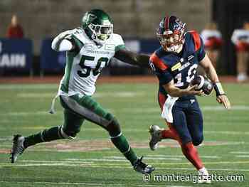 QB Davis Alexander rallies Alouettes to dramatic comeback win against Roughriders