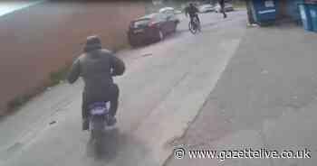 Bodycam captures moment cops take down drug-dealing biker who dragged officer along floor