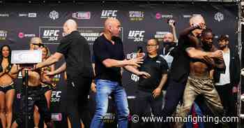 UFC 304 final faceoffs: Kape, Mokaev nearly fight again, can’t even make it to staredown
