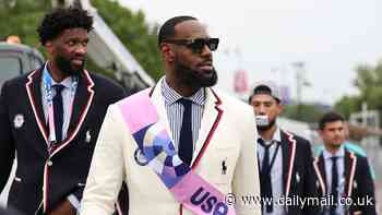 Flag bearers LeBron James and Coco Gauff get suited and booted in Ralph Lauren as they prepare to lead Team USA along the Seine at Olympic opening ceremony in rainy Paris