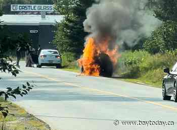 Car fire near Frost Street