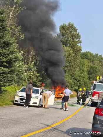 Car goes up in flames on Frost Street on Friday night