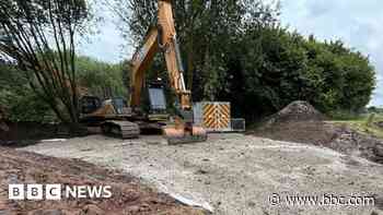 Riverbank repairs under way near Rolls-Royce