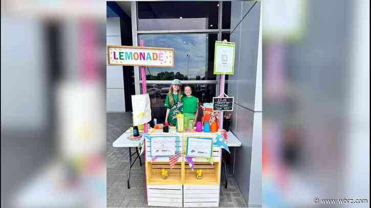 Local girl raising money for charity by selling lemonade