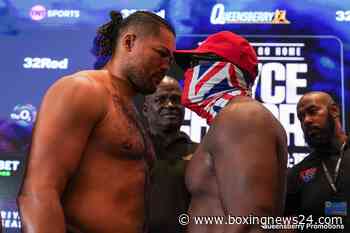 Joyce 281.2 vs. Chisora 256.7 – Weigh-in Results for Saturday