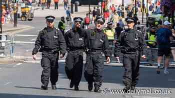 Met police flood central London streets with 1,000 officers to keep the peace ahead of protest led by Tommy Robinson, anti-racism counter-protest and Trans Pride event