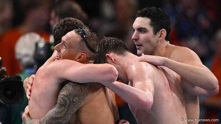 US secures first Olympic gold medal in men's 4x100-meter freestyle relay
