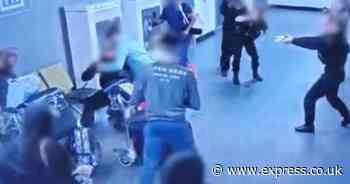 New Manchester Airport video shows violence erupt before officer 'kicks' man in head