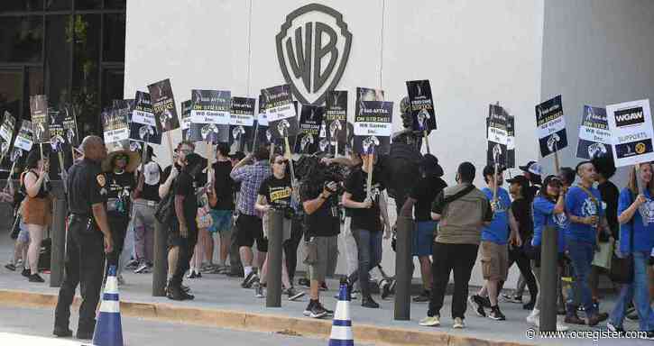 Striking video game performers protest unregulated AI use at Warner Bros. Studios in Burbank