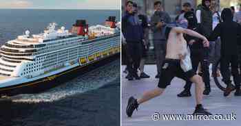 Liverpool riots: Families flee Disney Princess cruise ship as police officer breaks jaw