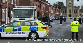 Screaming residents rush into street as car dramatically flipped in four-vehicle horror crash