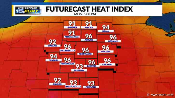 Oppressive humidity today with relief on the way