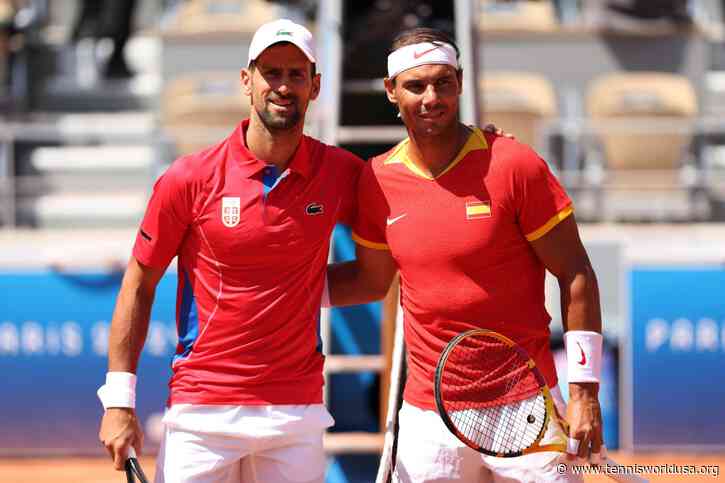 Rafael Nadal congratulates Novak Djokovic on historic Olympic gold medal