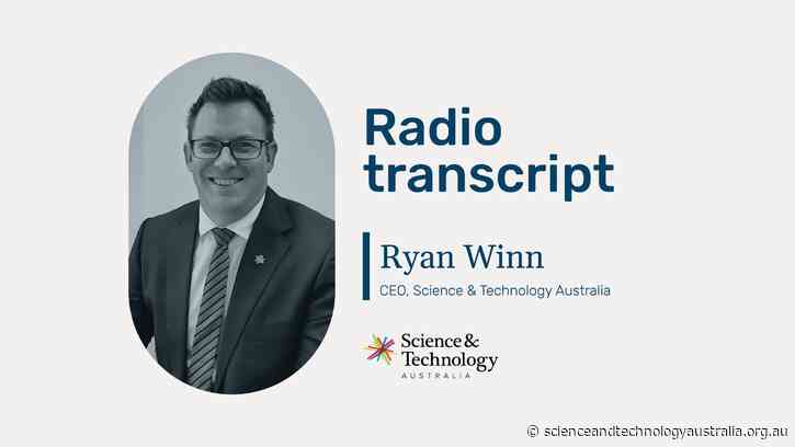 STA CEO Ryan Winn talks about the National Priorities on ABC NewsRadio