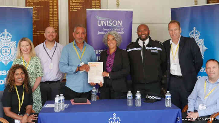 Sussex Police signs up to UNISON’s Anti-Racism Charter