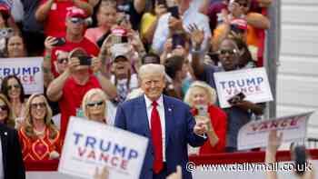 Trump steps outside bulletproof glass to hug woman having a medical emergency in first outdoor rally since the shooting