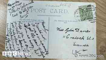 Postcard finally arrives 121 years after it was sent