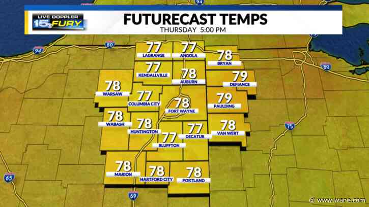 Gradual warm-up with more heat by the weekend